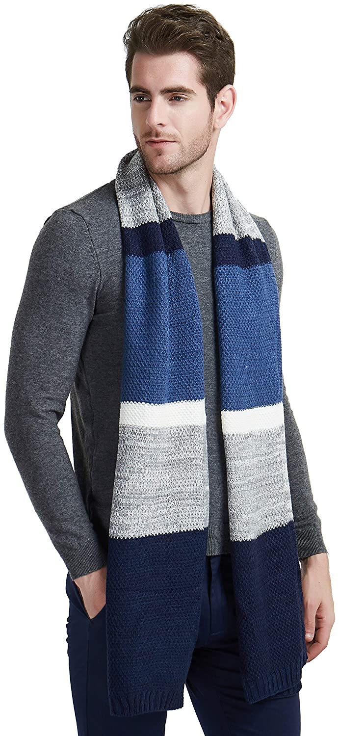 Men's Block Striped Scarf