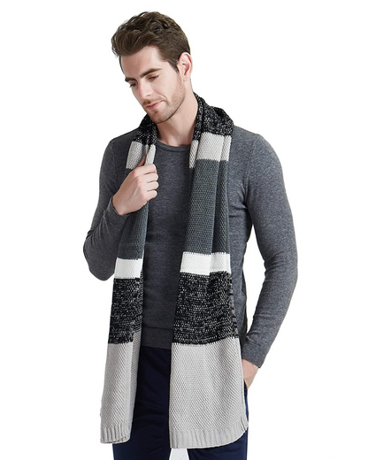 Men's Block Striped Scarf