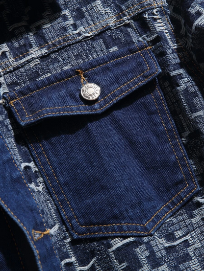 Reconstructed Patch Denim Jacket