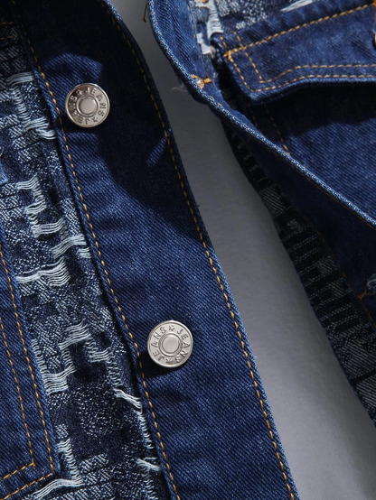 Reconstructed Patch Denim Jacket